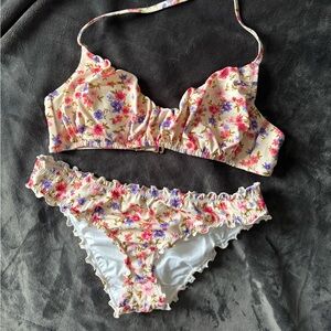 Floral bikini swimsuit